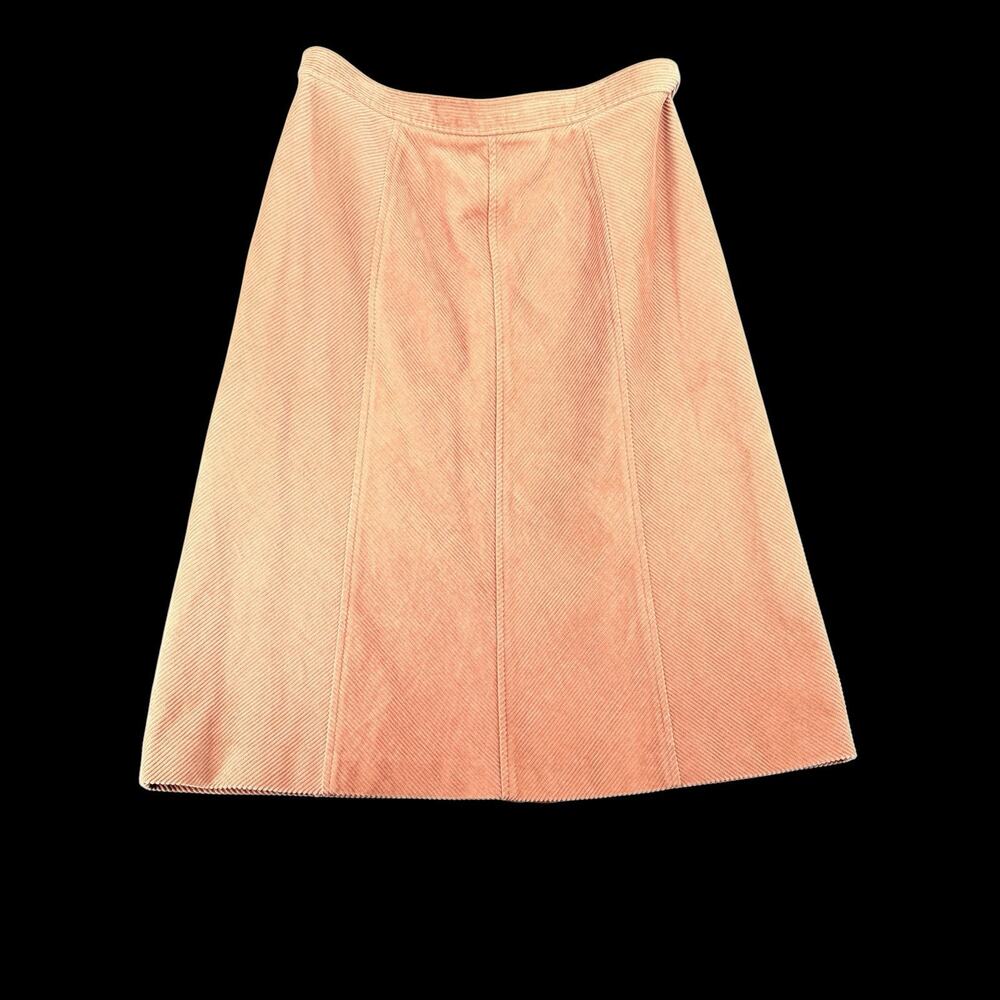 Corduroy A Line Skirt Womens 10 Pink Lined Midi Minimalist Academia